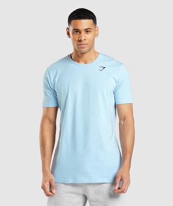 Pánské T Shirts Gymshark Essential Béžový Blankyt | CZ 2454NWY